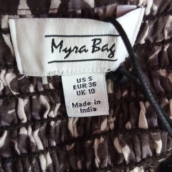 Myra‎ Bag Sleeveless Smocked Summer Sun Dress Size Small NWT - Picture 6 of 16